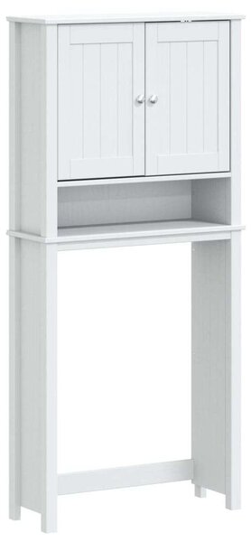 BERG fehér tömör fa mosógépszekrény 76 x 27 x 164,5 cm (358556)
