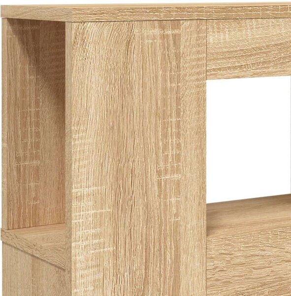 VidaXL sonoma-tölgyszínű szerelt fa LED-es fejtámla 220x18,5x103,5 cm