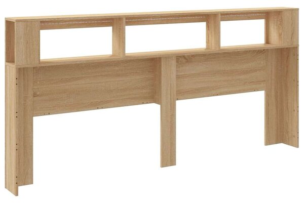 VidaXL sonoma-tölgyszínű szerelt fa LED-es fejtámla 220x18,5x103,5 cm