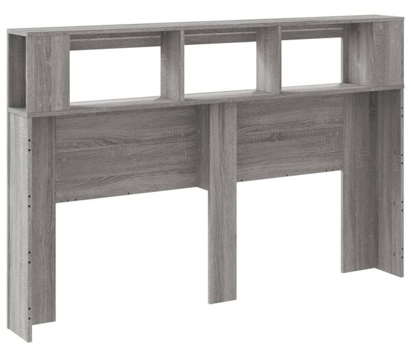 VidaXL szürke sonoma szerelt fa LED-es fejtámla 160x18,5x103,5 cm