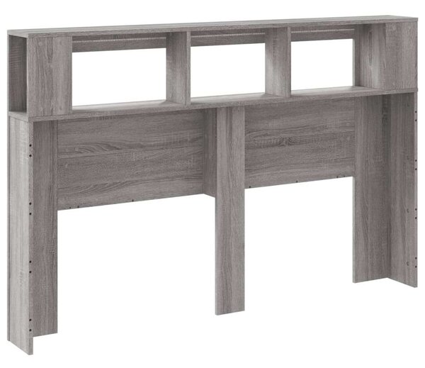 VidaXL szürke sonoma szerelt fa LED-es fejtámla 160x18,5x103,5 cm