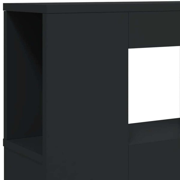 LED-es Fejtámla polcokkal - Fekete - 160cm