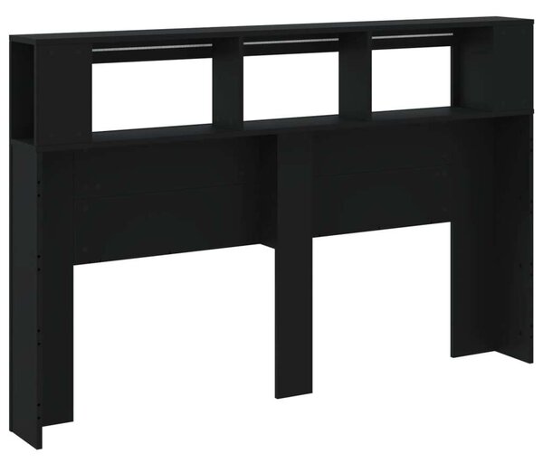 LED-es Fejtámla polcokkal - Fekete - 160cm