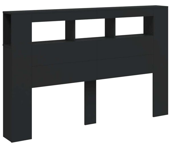 LED-es Fejtámla polcokkal - Fekete - 160cm