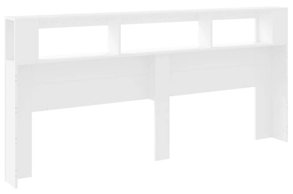 VidaXL fehér szerelt fa LED-es fejtámla 220x18,5x103,5 cm