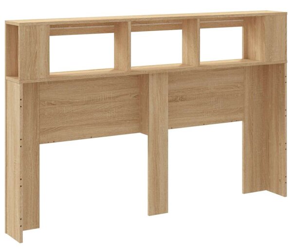 VidaXL sonoma-tölgyszínű szerelt fa LED-es fejtámla 160x18,5x103,5 cm