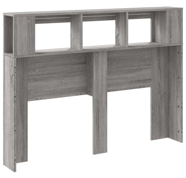 VidaXL szürke sonoma szerelt fa LED-es fejtámla 140x18,5x103,5 cm