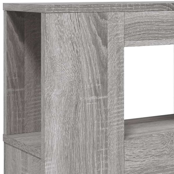 VidaXL szürke sonoma szerelt fa LED-es fejtámla 140x18,5x103,5 cm