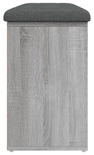 VidaXL szürke sonoma színű szerelt fa cipőtároló pad 102 x 32 x 50 cm