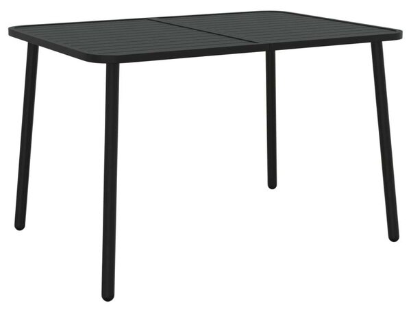 Modern Acél Kerti Asztal - 110x80x71 cm - Antracitszürke