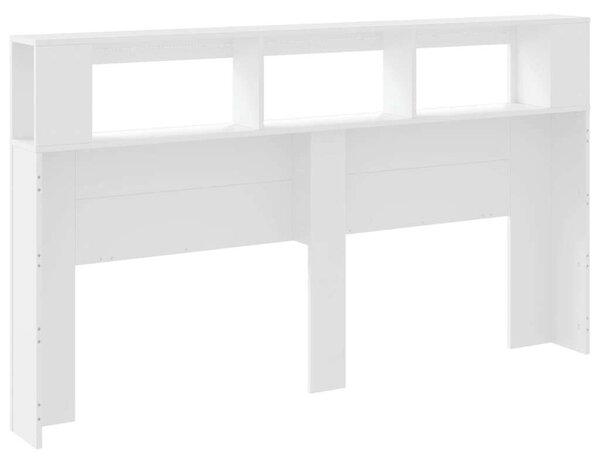 VidaXL LED Fejtámla Polcokkal - Fehér - 180cm