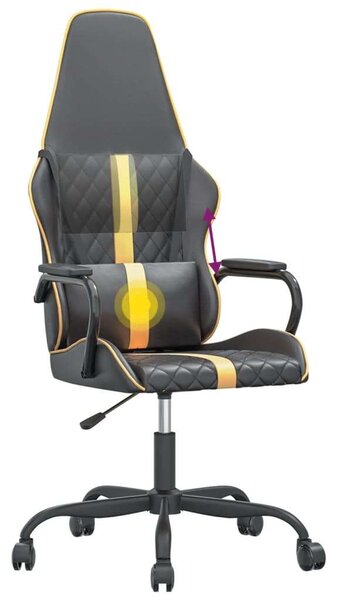 Gamer Szék - Masszázsfuggvény - Arany/Fekete