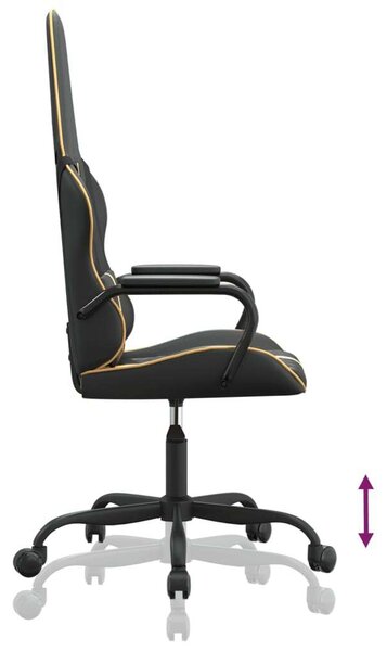 Gamer Szék - Masszázsfuggvény - Arany/Fekete