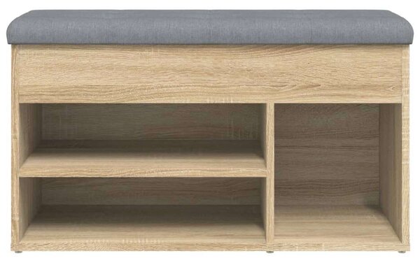 VidaXL sonoma tölgy színű szerelt fa cipőtároló pad 82 x 32 x 45,5 cm