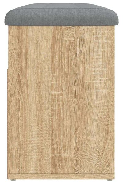 VidaXL sonoma tölgy színű szerelt fa cipőtároló pad 82 x 32 x 45,5 cm