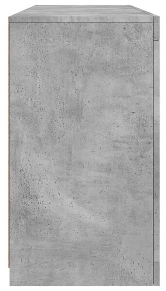 VidaXL LED-es Tálalószekrény - Betonszürke - 142,5cm