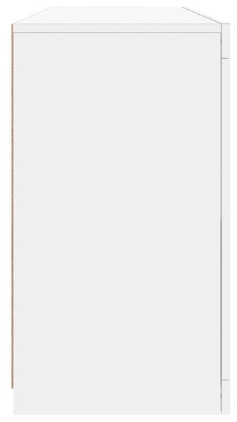 VidaXL LED-es Tálalószekrény - Fehér - 142,5cm