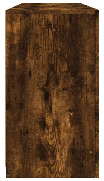VidaXL füstös tölgyszínű tálalószekrény LED-ekkel 142,5 x 37 x 67 cm