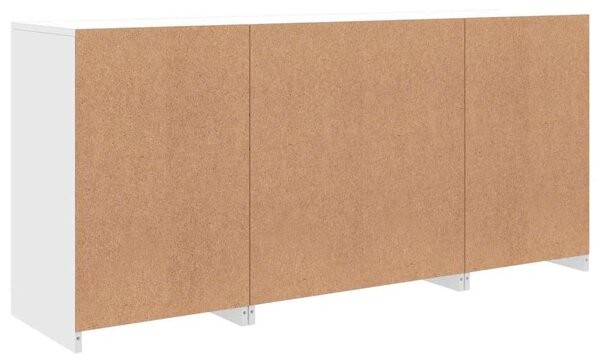 VidaXL LED-es Tálalószekrény - Fehér - 142,5cm