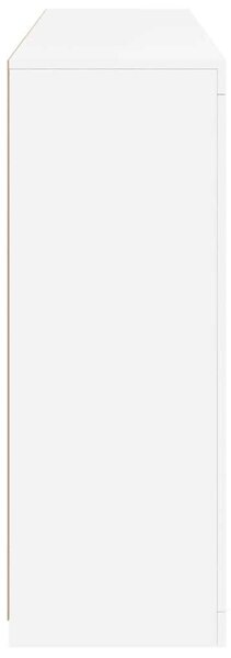 VidaXL LED-es Tálalószekrény - 3 részes - Fehér - 142,5x37x100cm