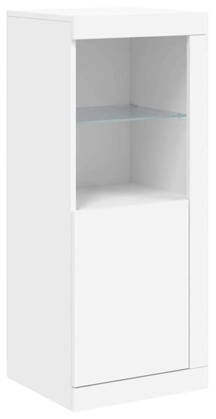 VidaXL LED-es Tálalószekrény - 3 részes - Fehér - 142,5x37x100cm