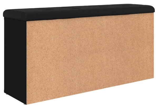 Cipőtároló Pad - Fekete - 12 Rekeszes - 102x32x50cm