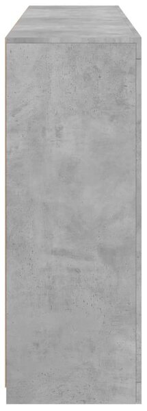 VidaXL LED-es Tálalószekrény Szett - Betonszürke - 142,5cm