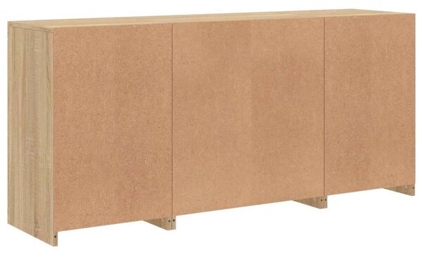 VidaXL LED Tálalószekrény - Sonoma Tölgy - 142,5x37x67cm