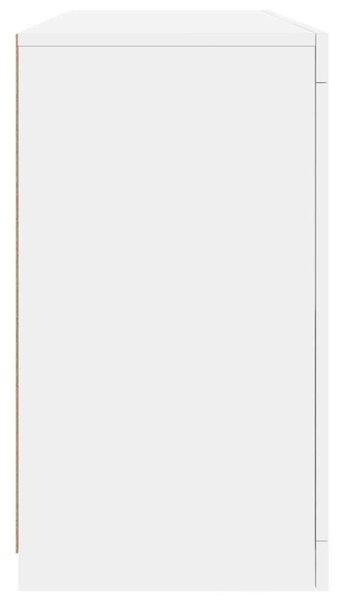 VidaXL LED-es Tálalószekrény - Fehér - 142,5cm