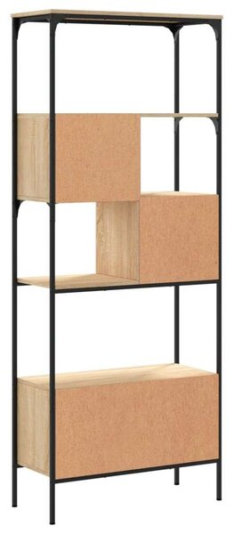 VidaXL 5 szintes sonoma tölgy színű fa könyvespolc 76 x 33 x 188,5 cm