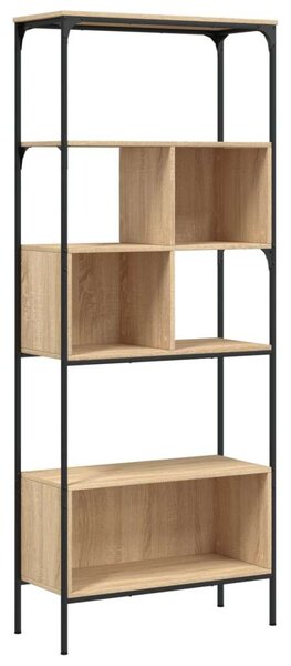 VidaXL 5 szintes sonoma tölgy színű fa könyvespolc 76 x 33 x 188,5 cm