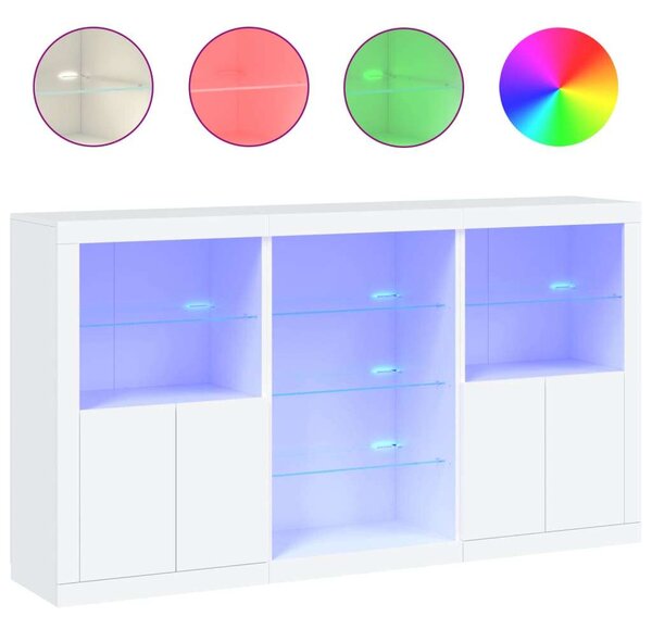 VidaXL LED Tálalószekrény - Fehér - 181,5x37x100 cm