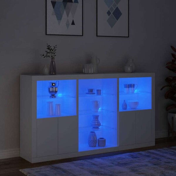 VidaXL LED Tálalószekrény - Fehér - 181,5x37x100 cm