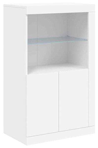 VidaXL LED-es Tálalószekrény - Fehér - 181,5x37x100 cm