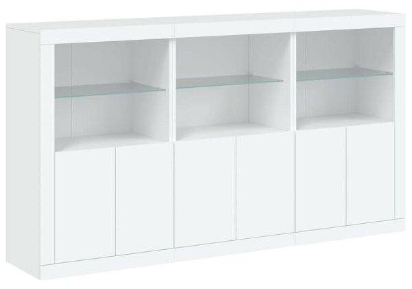 VidaXL LED-es Tálalószekrény - Fehér - 181,5x37x100 cm