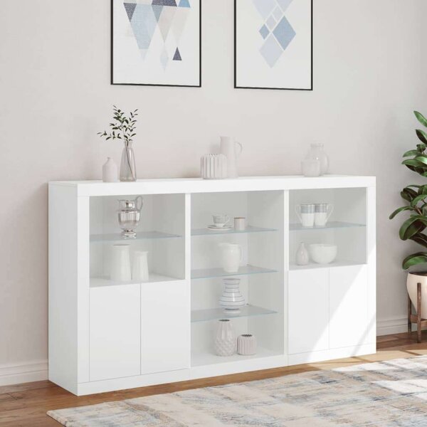 VidaXL LED Tálalószekrény - Fehér - 181,5x37x100 cm