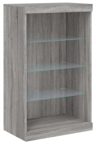 VidaXL LED-es Tálalószekrény - Szürke Sonoma - 181,5cm
