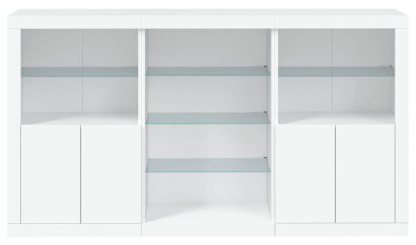 VidaXL LED Tálalószekrény - Fehér - 181,5x37x100 cm