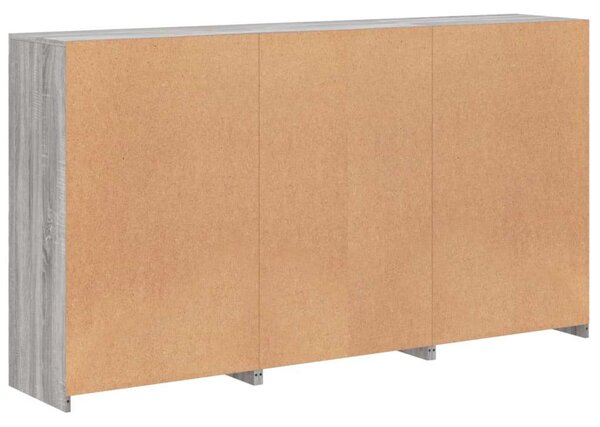VidaXL LED-es Tálalószekrény - Szürke Sonoma - 181,5cm