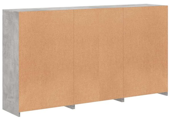 VidaXL LED-es Tálalószekrény - Betonszürke - 181,5x37x100 cm