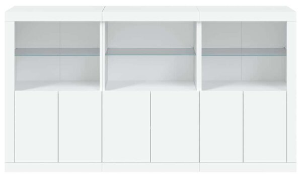 VidaXL LED-es Tálalószekrény - Fehér - 181,5x37x100 cm
