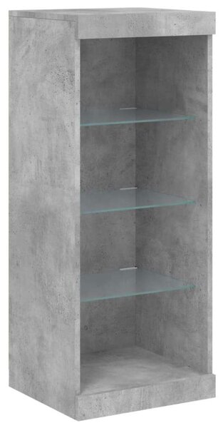 VidaXL LED-es Tálalószekrény - Betonszürke - 162x37x100 cm