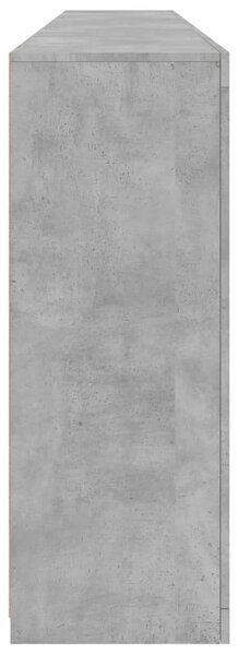 VidaXL LED-es Tálalószekrény - Betonszürke - 162x37x100 cm