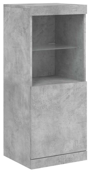 VidaXL LED-es Tálalószekrény - Betonszürke - 162x37x100cm