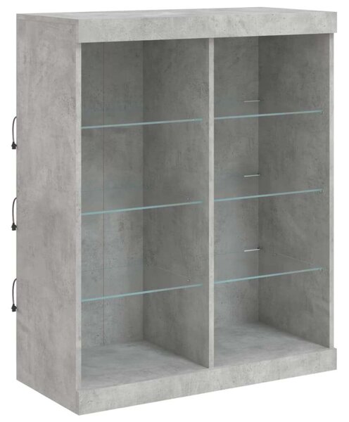 VidaXL Modern Tálalószekrény - Betonszürke - 202x37x100 cm
