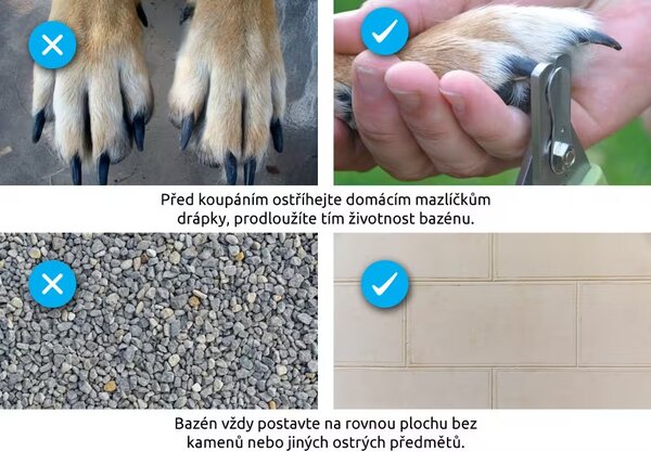 Bazén Marimex skládací pro psy - 120 cm modrý