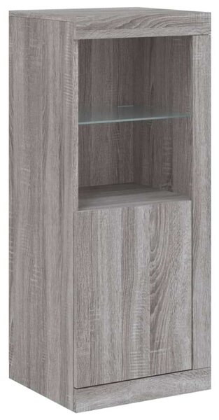 VidaXL LED-es Tálalószekrény Szett - Sonoma Szürke - 142,5cm