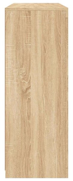 VidaXL LED-es Tálalószekrény - Sonoma Tölgy - 142,5cm