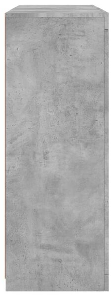 VidaXL LED-es Tálalószekrény Szett - Betonszürke - 142,5cm