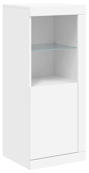 VidaXL LED-es Tálalószekrény Hármas - Fehér - 142,5cm